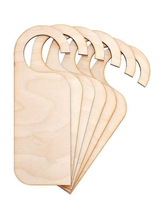 Creative Deco 10x Wooden Door Hangers 20 X 6-8 Cm Smooth Wooden Pyrography Cutouts