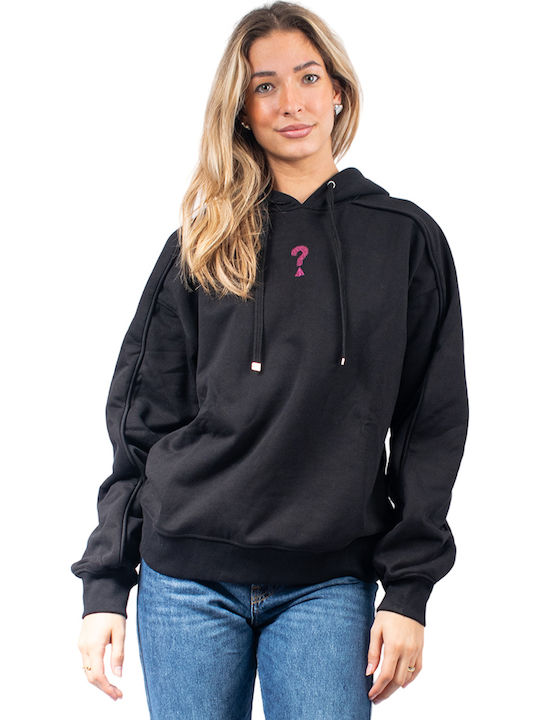 Guess Γυναικείο Φούτερ με Κουκούλα Μαύρο W4BQ05KBY51-JBLK