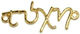 Faitakis Pack Metallic Threaded Motif for Jewelry Gold Set 10pcs Luck
