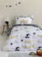 Nima Sheet Set Single with Elastic Band Cotton Boo! Gray 100x200cm 3pcs