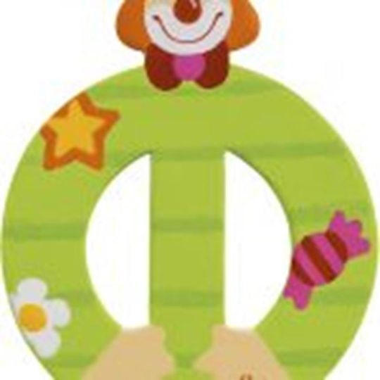 Sevi Dekorativer Buchstabe aus Holz Clown F