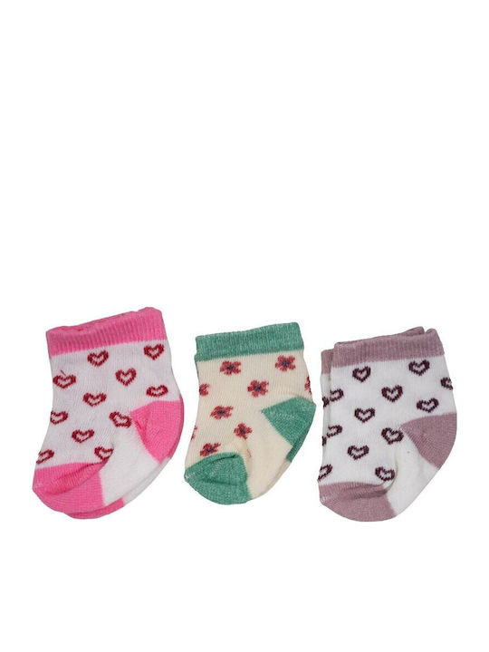 Kamtex Baby Șosete pentru Copii Pink 3 Perechi