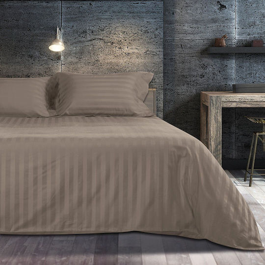 Beauty Home Art 1530 Set Coverlet Queen Size Cotton Satin Somon 220x240cm 3pcs