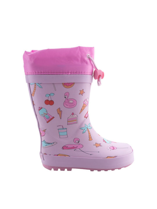 Crecendo Kids Wellies Pink