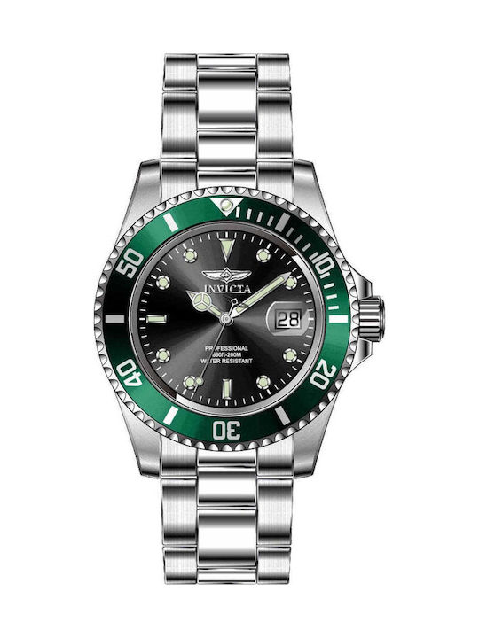 Invicta Ανδρικό Ρολόι 40mm Μπαταρίας με Ασημί Μεταλλικό Μπρασελέ - Main Image