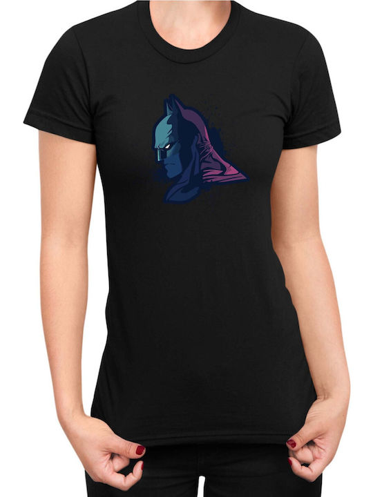 Damen T-Shirt Tralala Batman 05 Schwarz