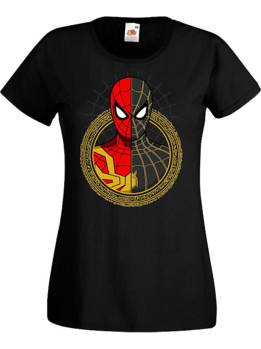 Damen Spider-Man T-Shirt Doctor Strange Spiderman 008 Schwarz