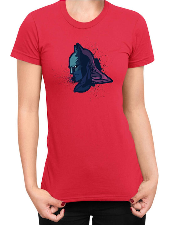 Damen T-Shirt Tralala Batman 05 Rot