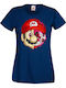 Women's Super Mario Nintendo Switch Zombie Mario Logo T-shirt 5 Navy