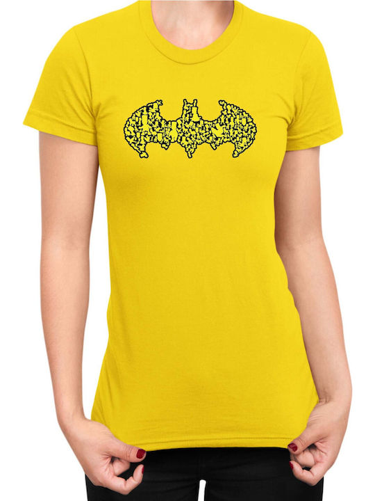 Women's Logo T-shirt Tralala Batman Yellow