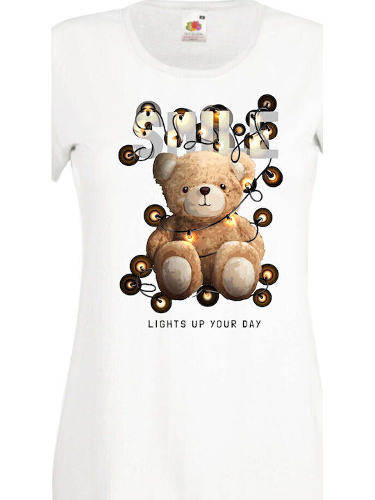 Women's Cartoon Bear T-shirt Cute Cuddly Moschi...