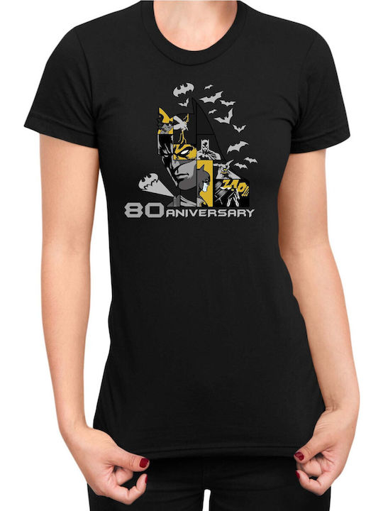 Women's T-shirt Tralala Batman 80th Anniversary Black
