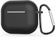 Techsuit Case Silicone with Hook in Black color for Apple AirPods 4