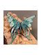 Christmas Ornament Blue Butterfly Green Sequins & Glitter 16*15cm