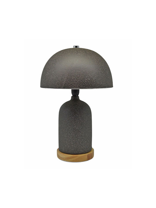 Ankor Ceramic Table Lamp for Socket E14 with Gray Shade and Base