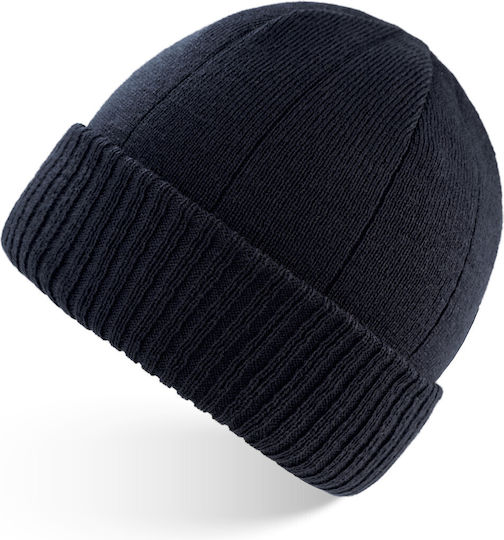 Beanie Männer Beanie Gestrickt in Marineblau Farbe