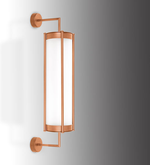 Luma Leuchte Wand mit Integrierter LED und Warmweißes Licht Kupfer 70cm