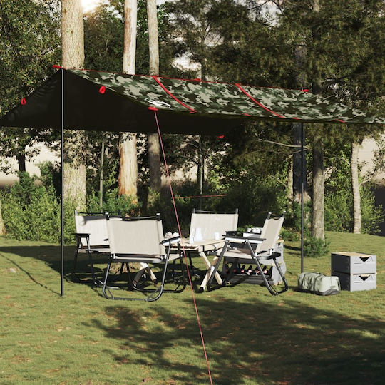 vidaXL Shade Sail Green With Hoop & with PU Coating 4.2x4.51m 62gr/m²