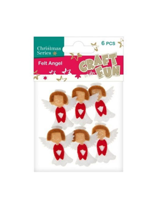 Craft with Fun Christmas Tableware Ornaments with Angels 6 Pieces
