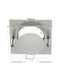 Elmark Square Metallic Recessed Spot with Integrated LED and Natural White Light Silver 1pcs