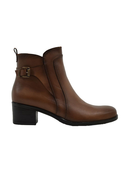 Ragazza Leather Women's Ankle Boots Tabac Brown