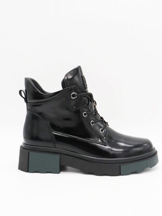 Leather Women's Ankle Boots Black