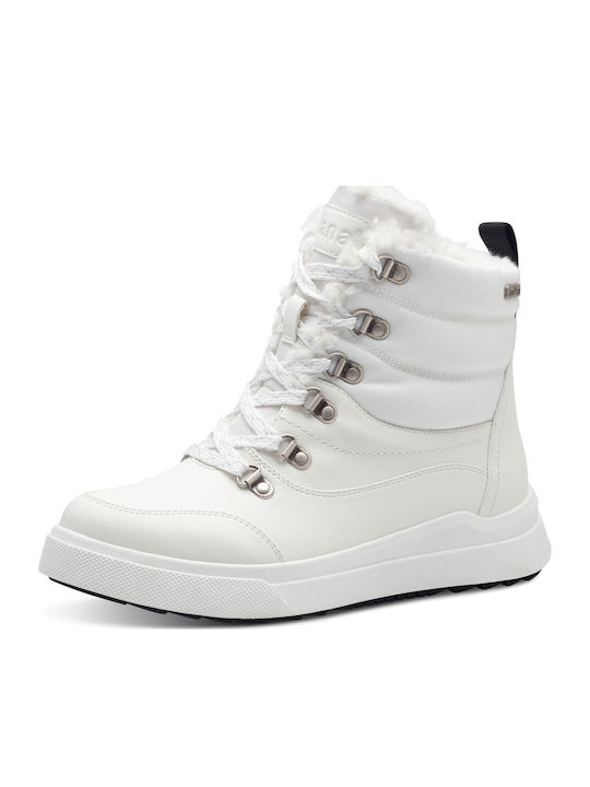 Women's Ankle Boots with Fur White
