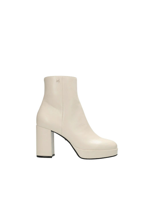 Mexx Women's Ankle Boots with High Heel Beige