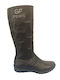 Lederne Kinderstiefel mit Reißverschluss Schwarze