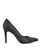 Spitze Zehe Pumps mit Hochem Absatz Schwarz
