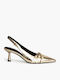 Pumps mit Riemchen Goldene