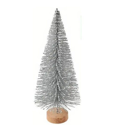 Decorațiune de Crăciun Lemn Braduleț 21cm. Alb