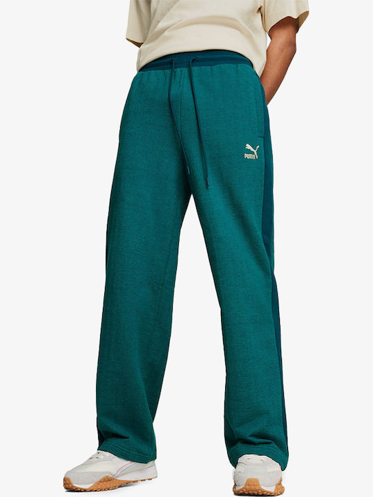 PUMA Pantaloni de trening fără Elastic Cold Green
