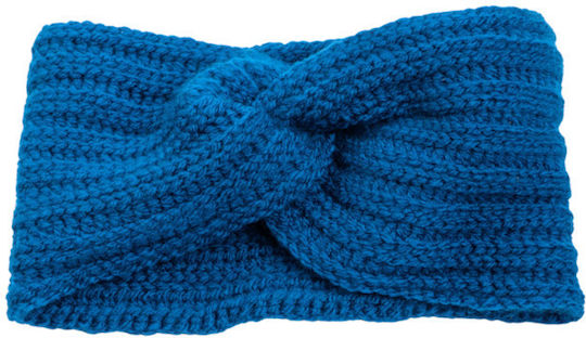 Frauen Stirnband mit Rippstrick in Blau Farbe