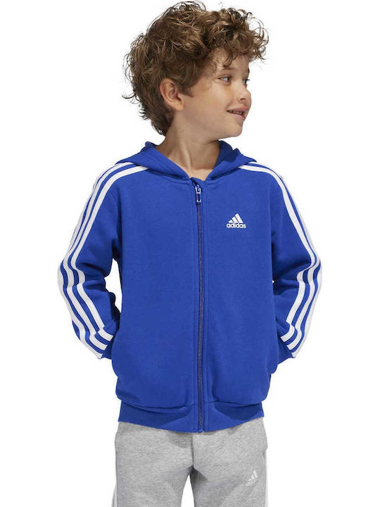 Fleece Παιδική Φούτερ Ζακέτα με Κουκούλα και Τσέπες Μπλε Lk 3s Fl
