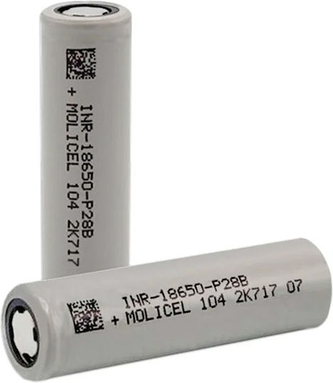 Molicel Επαναφορτιζόμενες Μπαταρίες 18650 Li-ion 2800mAh 2τμχ