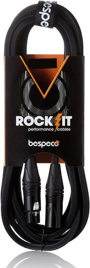 Bespeco Cablu XLR De Sex Masculin - XLR De Sex Feminin Negru 3m RKMB300R