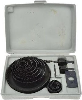 Комплект боркорони Geko за дърво, гипсокартон, пластмаса 16 части 19-127mm G30004