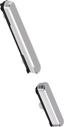 Клавиш за захранване и сила на звука Clappio за Samsung Galaxy S22 S22 Plus Бял
