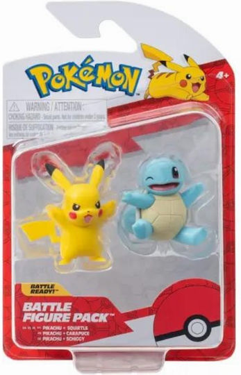 Jazwares Pokemon Helden Squirtle & Pikachu Für 4+ Jahre