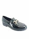 Δερμάτινα Γυναικεία Loafers μαύρο λουστρίνι