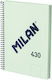 Milan Σπιράλ Τετράδιο Ριγέ Α5 80 Φύλλων Πράσινο