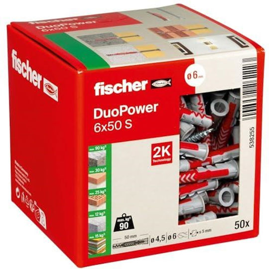 fischer Duopower Oops Plastic 6x50mm