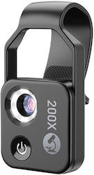 Apexel Apl-ms002bk Telefonkamera-Objektiv-Set Mikroskop 200x 1Stück in Schwarz Farbe