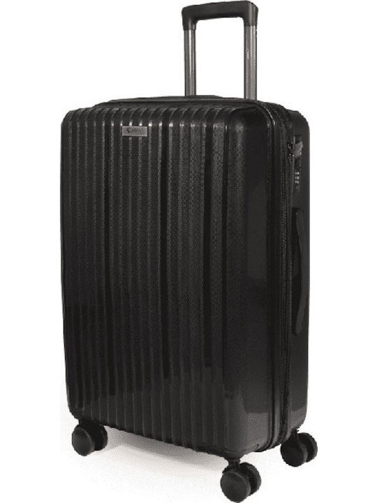 Cardinal 2018 Cabin Hard Black Suitcase With 4 Wheels Height 55cm