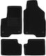 Set of Front and Rear Mats 4pcs for Fiat Panda 2012+ Black