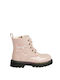 Studio Tzuliani Kids PU Leather Military Boots Pink