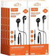 Moxom 23803 Earbuds Handsfree Headphones with Connector 3.5mm Black