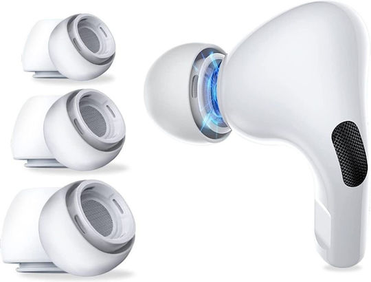 Techsuit Καλύμματα Σιλικόνης σε Λευκό χρώμα για Apple AirPods 1 / AirPods 2