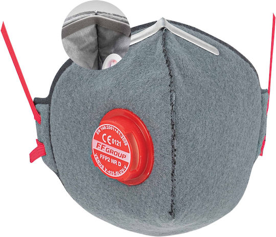 FFG Maske Halbes Gesicht Aktivkohle mit FFP1-Schutzfilter Gray